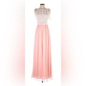 Lela Rose Bridesmaid, Rose Colored, Daisy Lace Bodice Formal Gown, Size 14, New